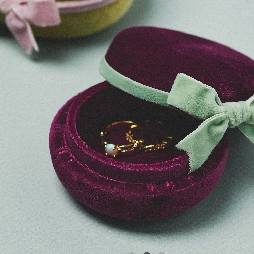 Anthropologie Thea Velvet Jewelry Box